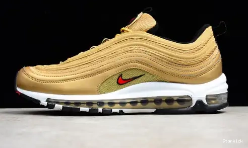 QS AIR METALLIC MAX 97 NIKE OG 884421-700 GOLD 0526